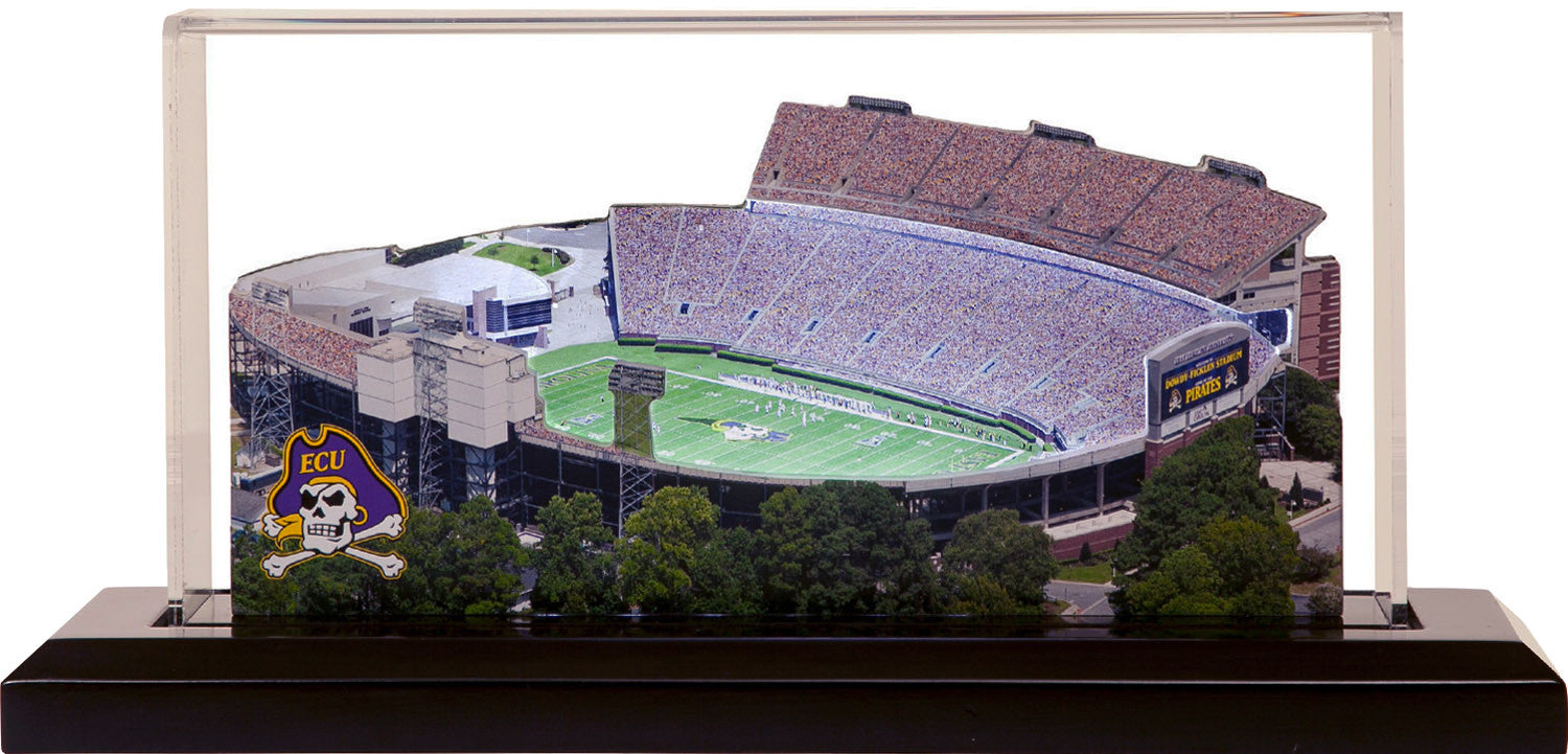 East Carolina Pirates Dowdy-Ficklen Stadium (Greenville) LED Layered Wood Replica