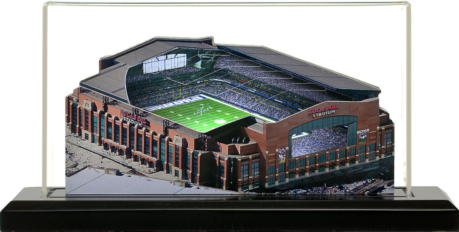 Indianapolis Colts Lucas Oil Stadium LED Layered Wood Replica