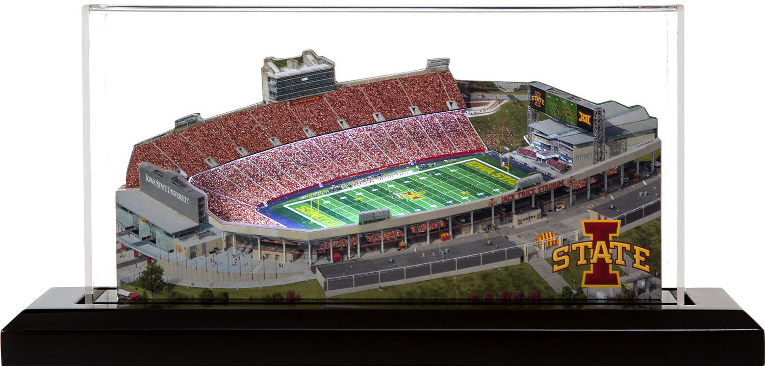 Iowa State Cyclones Jack Trice Stadium (Ames) LED Layered Wood Replica