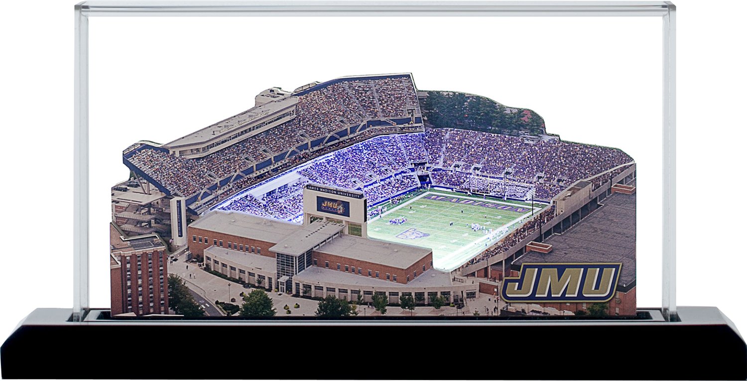 James Madison Dukes Bridgeforth Stadium (Harrisonburg) LED Layered Wood Replica