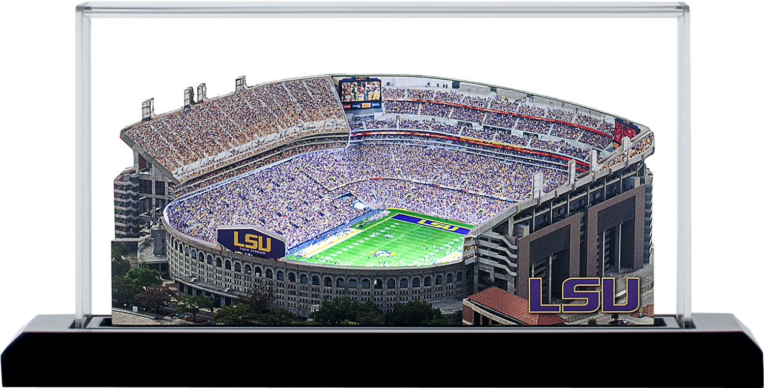 LSU Tigers Tiger Stadium (Baton Rouge) LED Layered Wood Replica