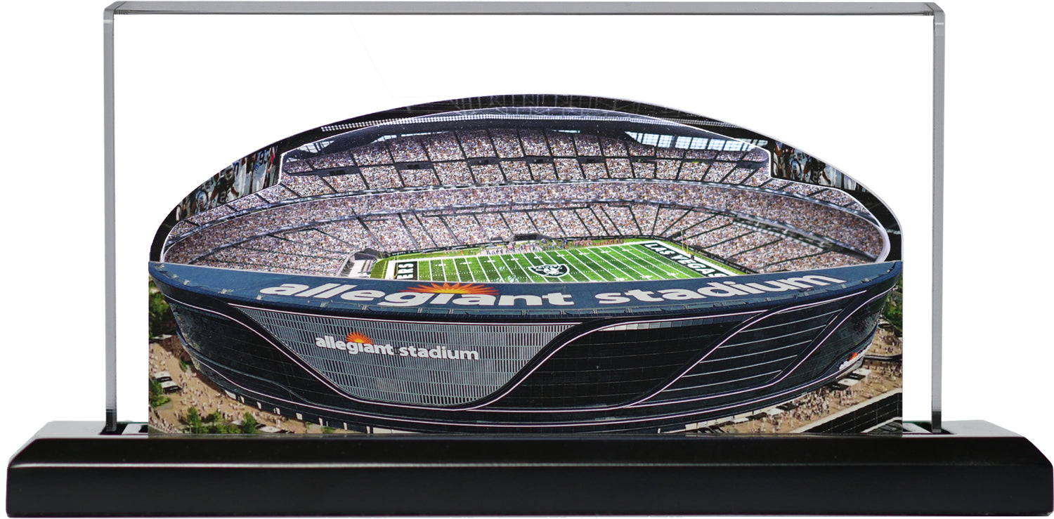 Las Vegas Raiders Allegiant Stadium LED Layered Wood Replica