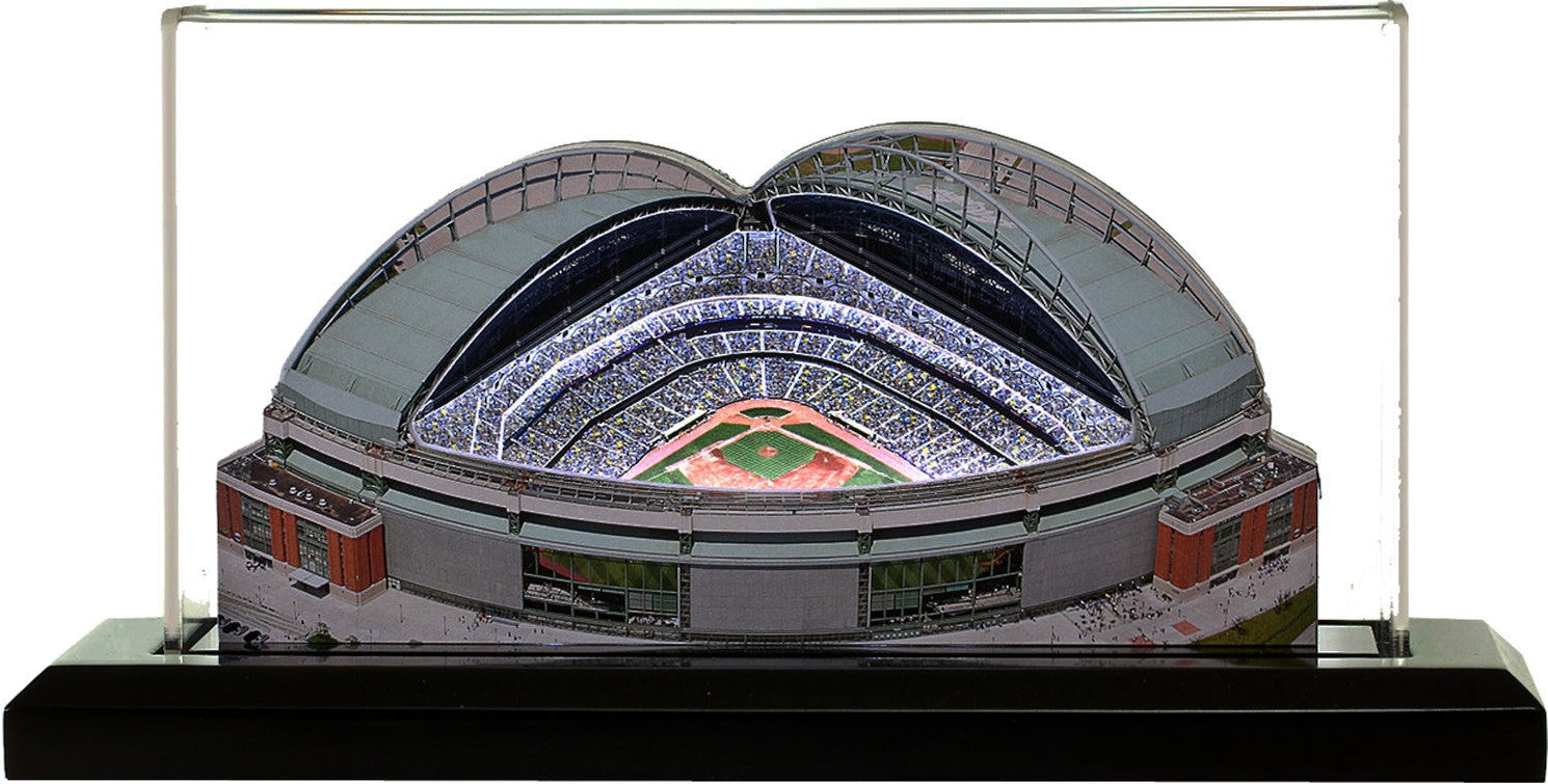 Milwaukee Brewers American Family Field (formerly Miller Park) LED Layered Wood Replica