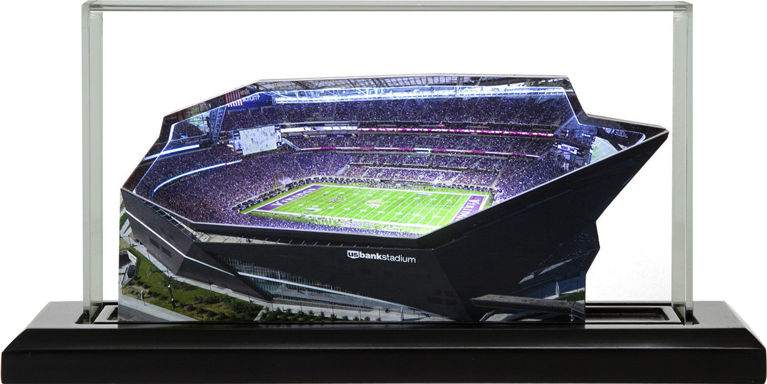 Minnesota Vikings U.S. Bank Stadium (Minneapolis) LED Layered Wood Replica