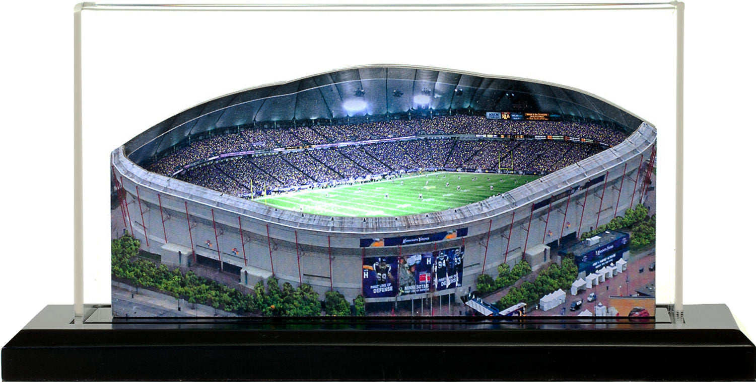 Minnesota Vikings Metrodome LED Layered Wood Replica - Historic (1982-2013)