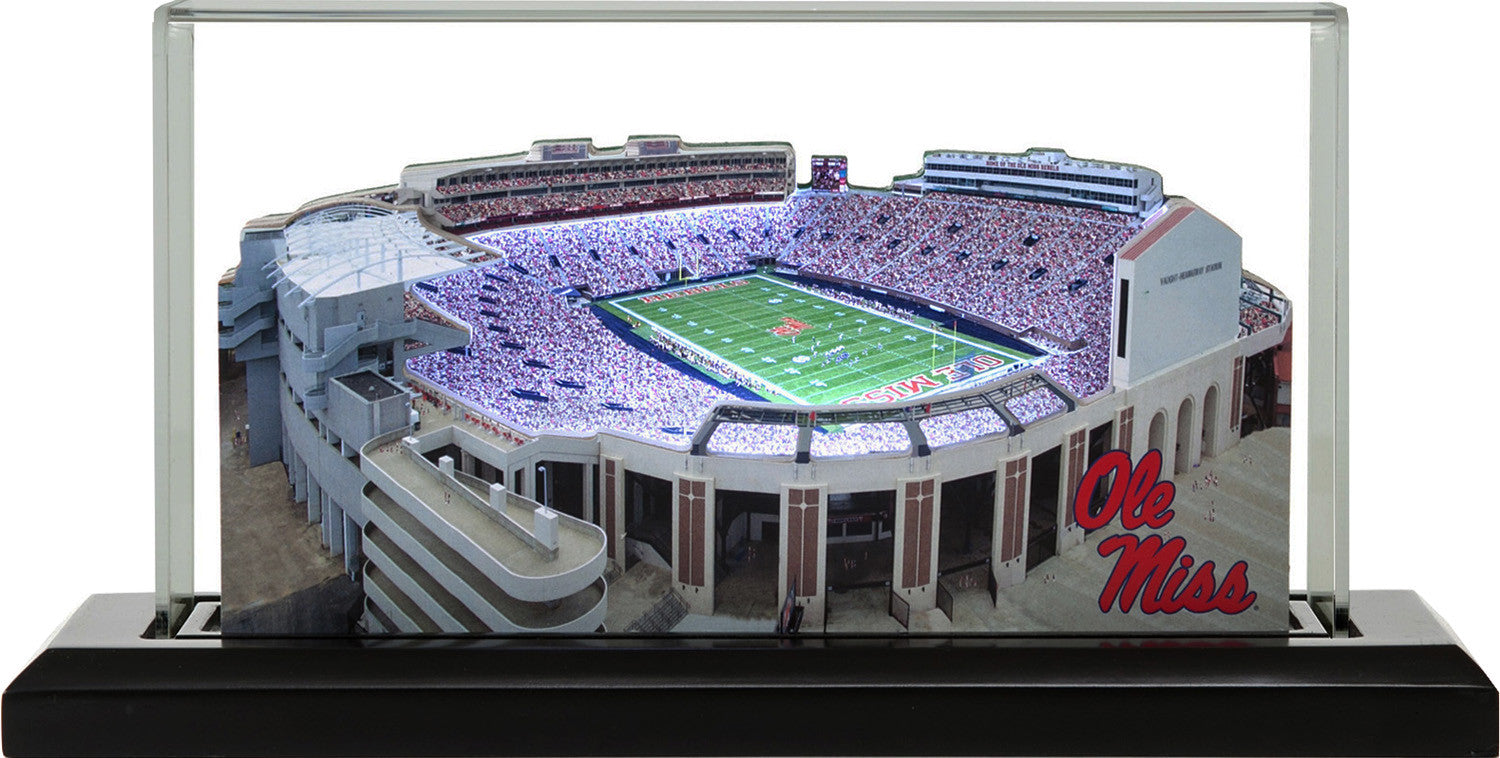 Ole Miss Rebels Vaught-Hemingway Stadium (Oxford) LED Layered Wood Replica
