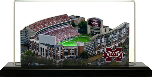 Mississippi State Bulldogs Davis Wade Stadium LED Layered Wood Replica