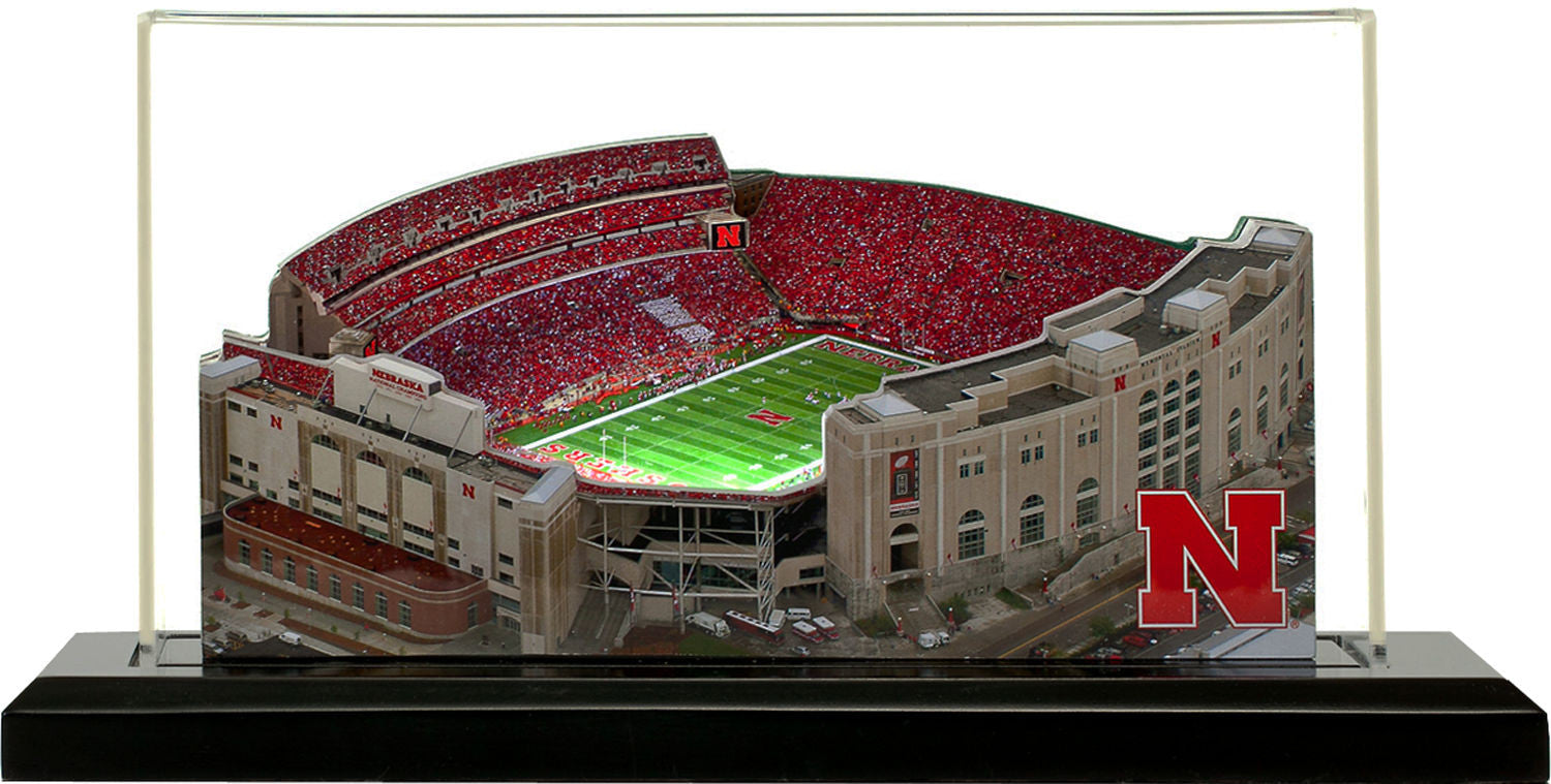 Nebraska Cornhuskers Memorial Stadium (Lincoln) LED Layered Wood Replica