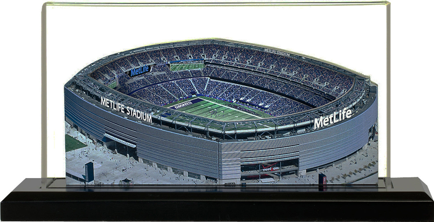 New York Giants MetLife Blue Stadium LED Layered Wood Replica