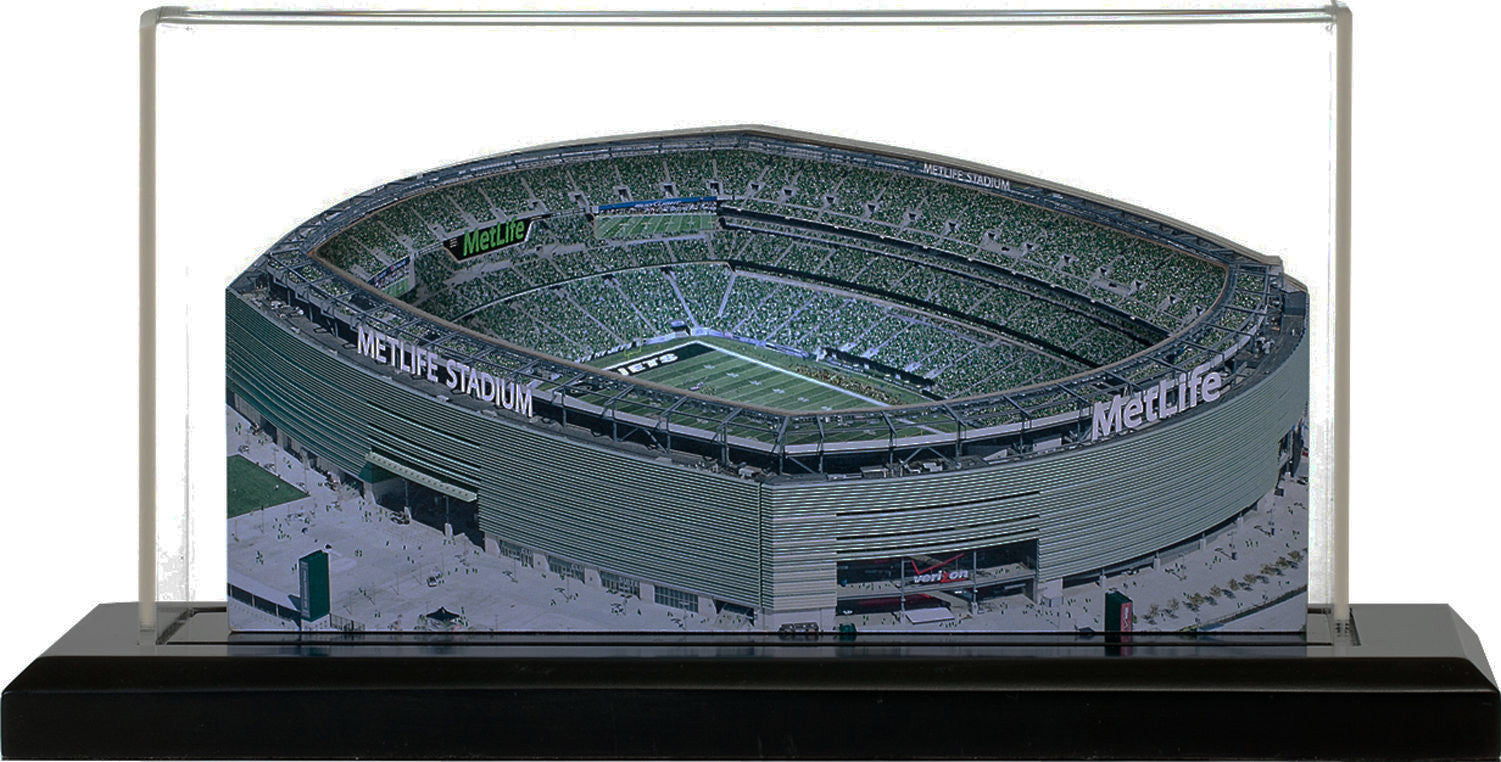 New York Jets MetLife Green Stadium LED Layered Wood Replica
