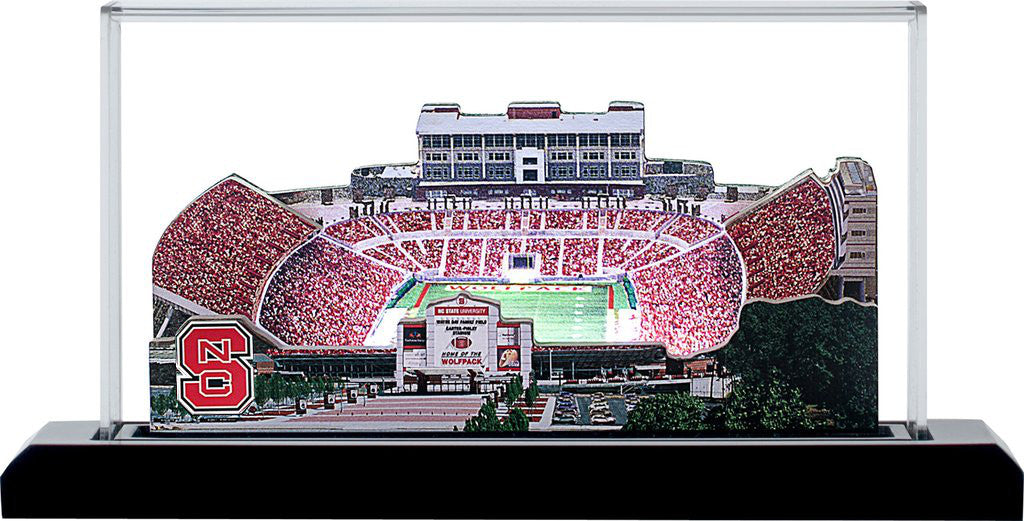 NC State Wolfpack Carter-Finley Stadium (Raleigh) LED Layered Wood Replica