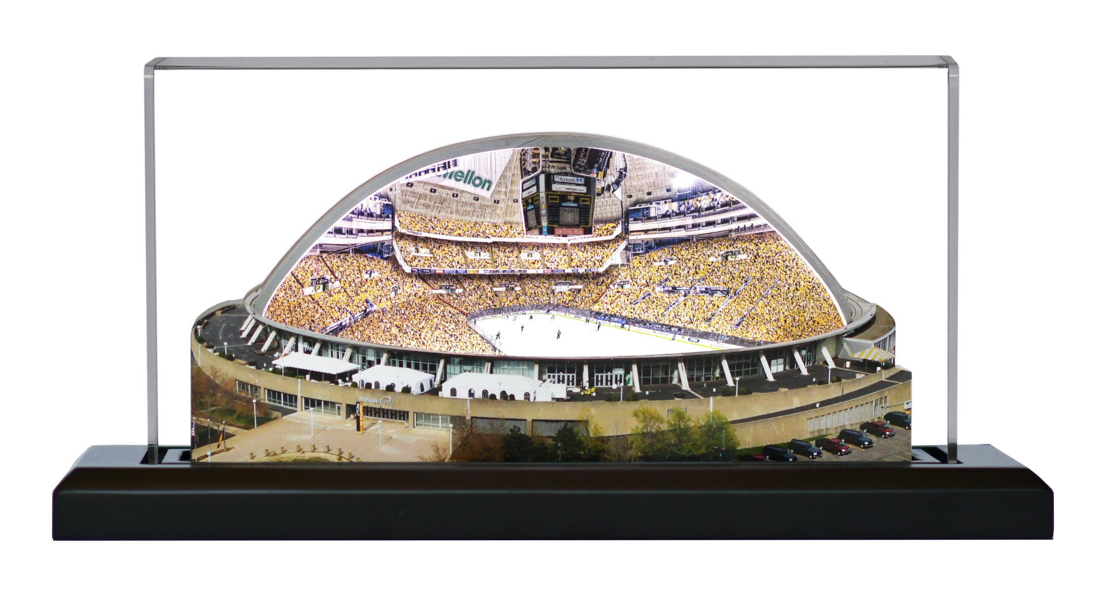 Pittsburgh Penguins Civic Arena (formerly The Igloo) LED Layered Wood Replica - Historic (1967-2010)