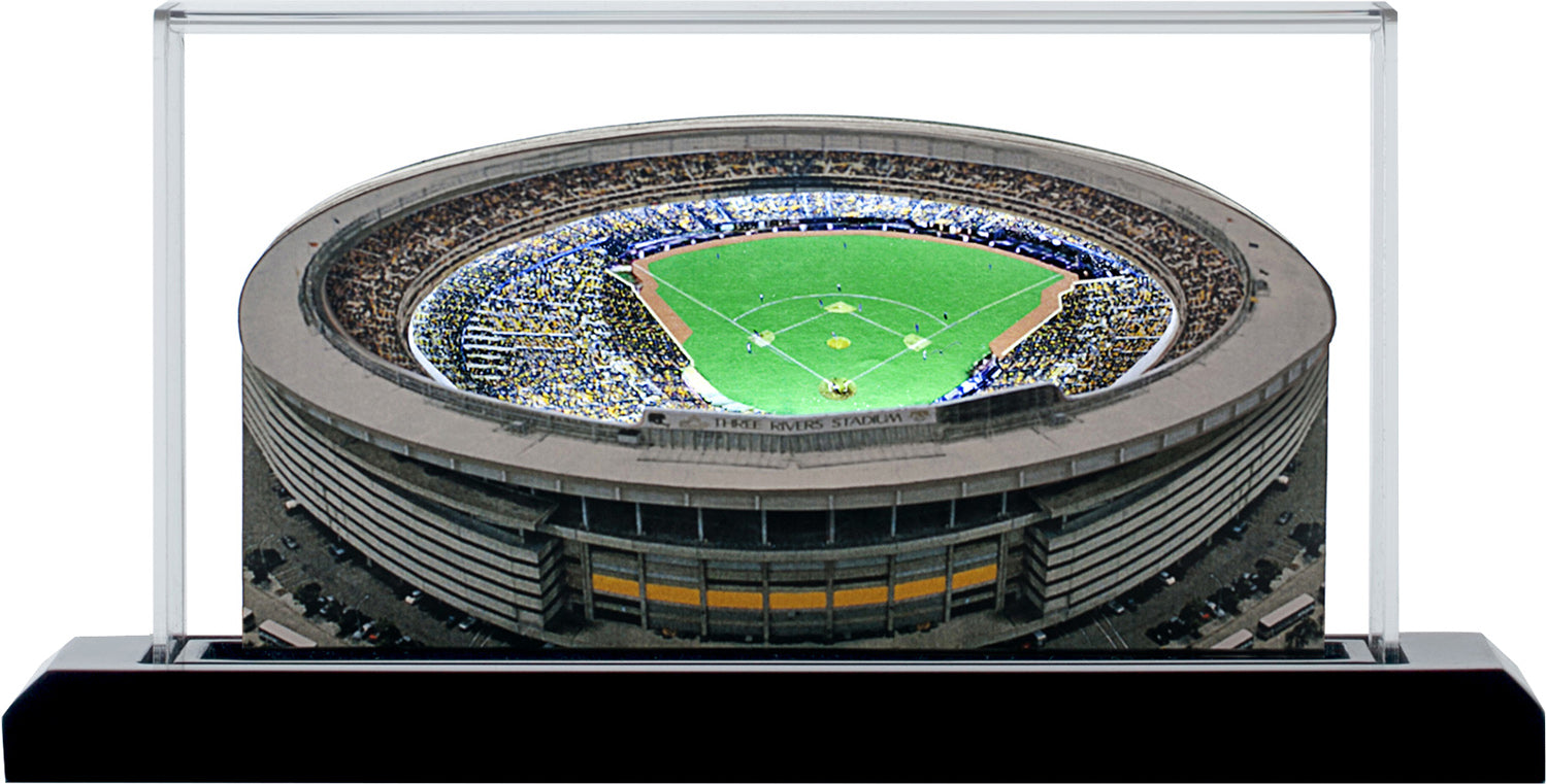 Pittsburgh Pirates Three Rivers Stadium LED Layered Wood Replica - Historic (1970-2000)