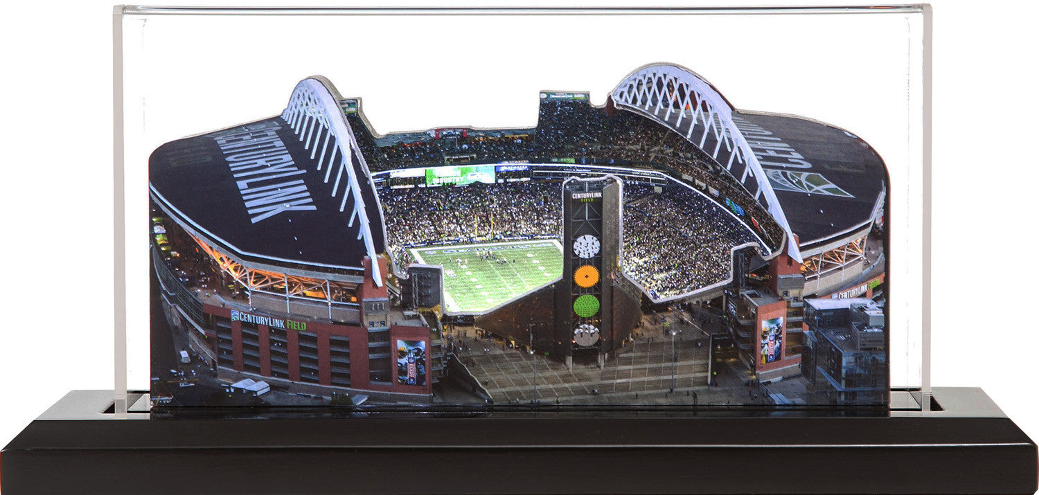 Seattle Seahawks Lumen Field (formerly CenturyLink Field) LED Layered Wood Replica
