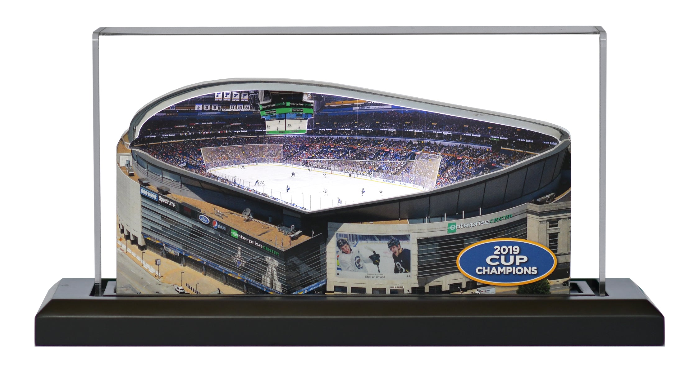 St. Louis Blues Enterprise Center LED Layered Wood Replica