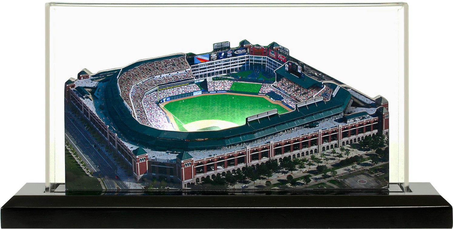 Texas Rangers Choctaw Stadium (formerly Globe Life Ballpark) LED Layered Wood Replica
